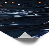 Oceaangolven met levendige tinten poster (Hoek)