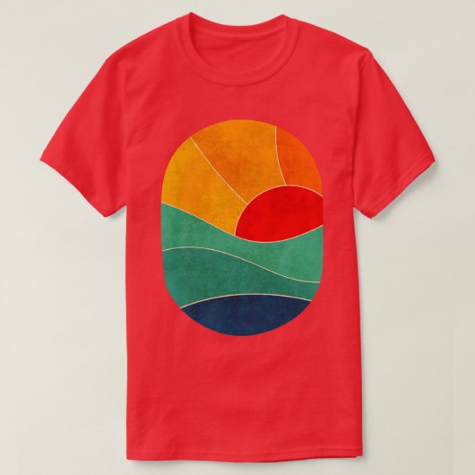 oceaangolven minimalistisch t-shirt (Design voorkant)