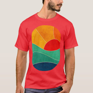 oceaangolven minimalistisch t-shirt