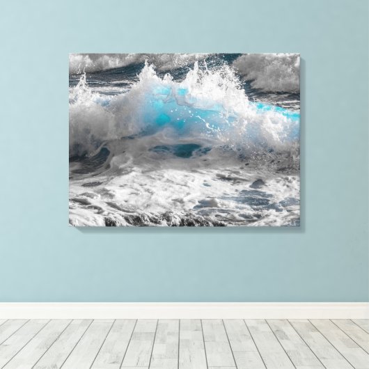 oceaangolven omwikkeld canvas (Insitu (Houten vloer))