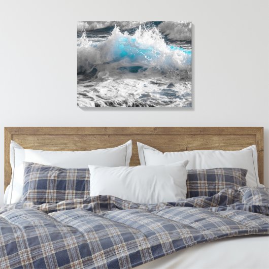 oceaangolven omwikkeld canvas (Insitu (Slaapkamer))