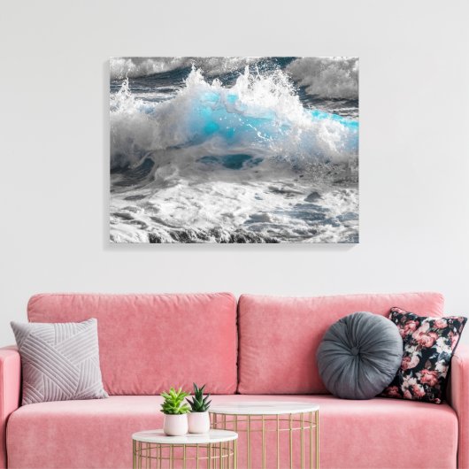 oceaangolven omwikkeld canvas (Insitu (Woonkamer))