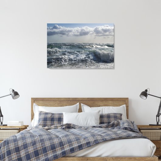 oceaangolven omwikkeld canvas (Insitu (Slaapkamer))