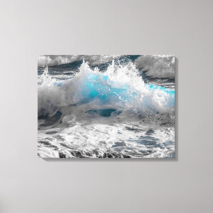 oceaangolven omwikkeld canvas afdruk