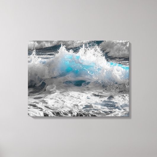 oceaangolven omwikkeld canvas afdruk (Voorkant)