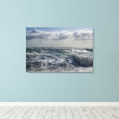 oceaangolven omwikkeld canvas afdruk (Insitu (Houten vloer))