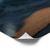 Oceaangolven op een strand perfect poster (Hoek)