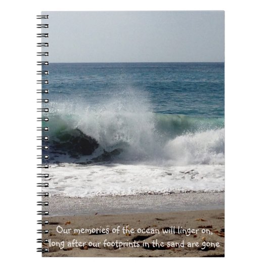 Oceaangolven op het strand - Laptop Notitieboek (Voorkant)