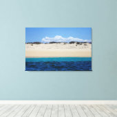 oceaangolven op zandstrand onder blauwe hemel canvas afdruk (Insitu (Houten vloer))