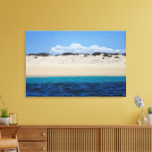 oceaangolven op zandstrand onder blauwe hemel canvas afdruk (Insitu (Woonkamer))