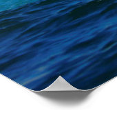 oceaangolven op zandstrand onder blauwe hemel poster (Hoek)