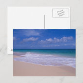 Oceaangolven schuimen op zandstrand briefkaart (Voorkant / Achterkant)