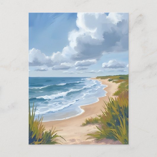 oceaangolven | Strandkust geschilderd Briefkaart (Voorkant)