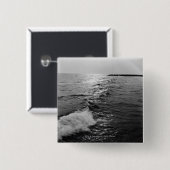 Oceaangolven Vierkante Button 5,1 Cm (Voorkant /achterkant)