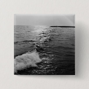 Oceaangolven Vierkante Button 5,1 Cm