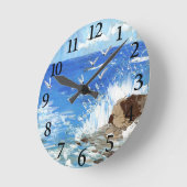 oceaangolven zeekustlandschap ronde klok (Hoek)