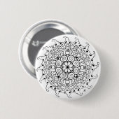 Oceaangolven zen mandala ronde button 5,7 cm (Voorkant /achterkant)