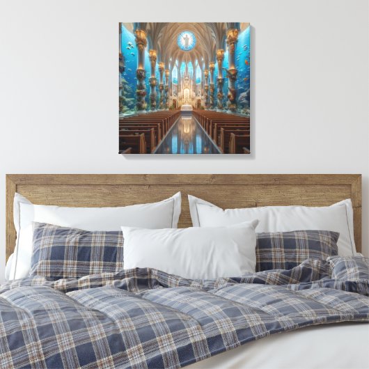 Oceaankapel Canvas Afdruk (Insitu (Slaapkamer))