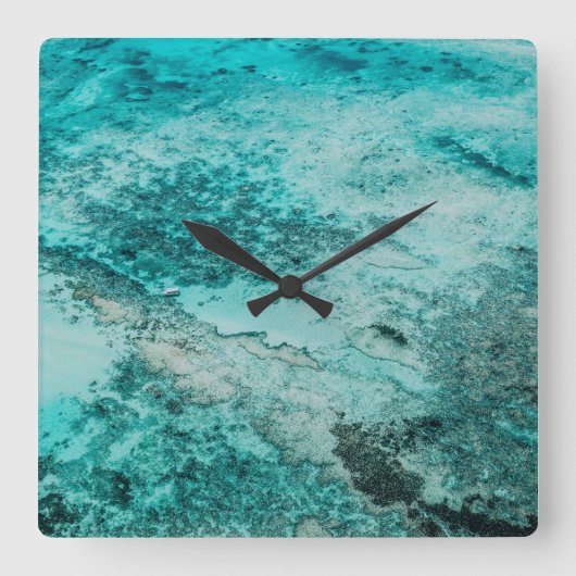 Oceaanklok Vierkante Klok (Voorkant)