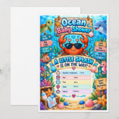Oceaankraamfeest Uitnodiging (Voorkant / Achterkant)