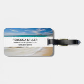 oceaankuiken aan de strand bagagelabel (Achterkant horizontaal)