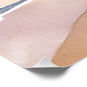 oceaankust | Helder luchtig Waterverf schilderij Perfect Poster (Hoek)