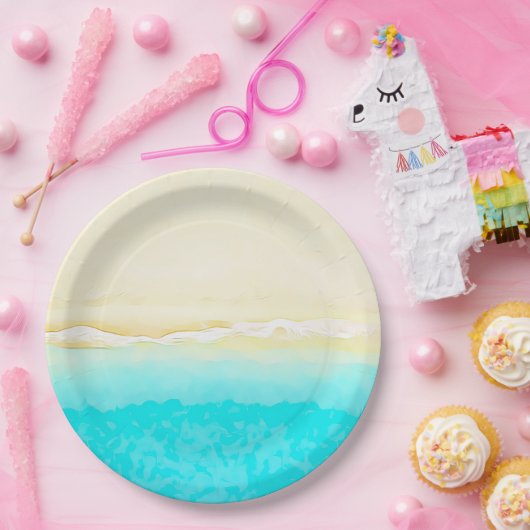 Oceaankust turquoise water mooie papieren borden. papieren bordje (Feest)