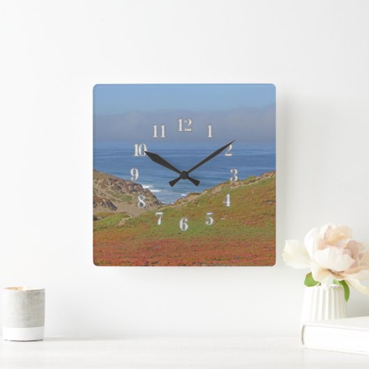 Oceaanlandschap Fotokuil Pacifische kust Vierkante Klok (Huis)