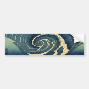 oceaanlandschap japans oeoeoegolf bumpersticker