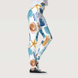 Oceaanleven Naadloze Patroon Leggings
