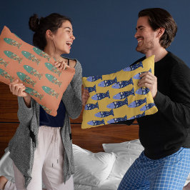 Oceaanleven, strandhuis, visliefhebber accent kussen