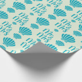 Oceaanliefde Zomer Trouw Lichtgroene Naadloze Acht Cadeaupapier (Hoek)