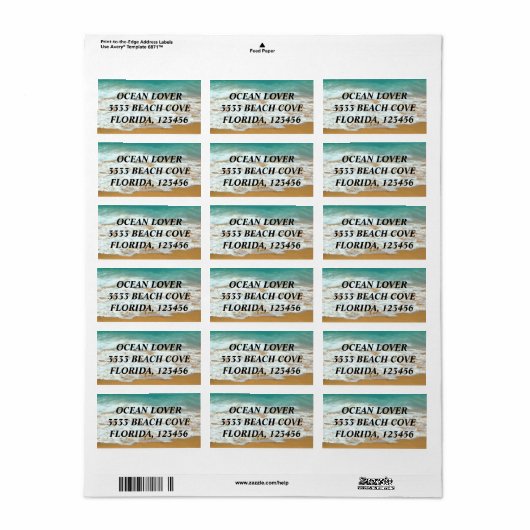 OCEAANLIEFHEBBER ETIKET (Full Sheet)