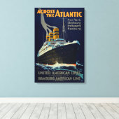 OCEAANLIJN EUROPA AMERIKA CANVAS AFDRUK (Insitu (Houten vloer))