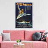 OCEAANLIJN EUROPA AMERIKA CANVAS AFDRUK (Insitu (Woonkamer))