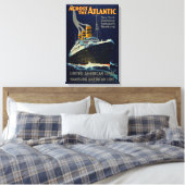 OCEAANLIJN EUROPA AMERIKA CANVAS AFDRUK (Insitu (Slaapkamer))