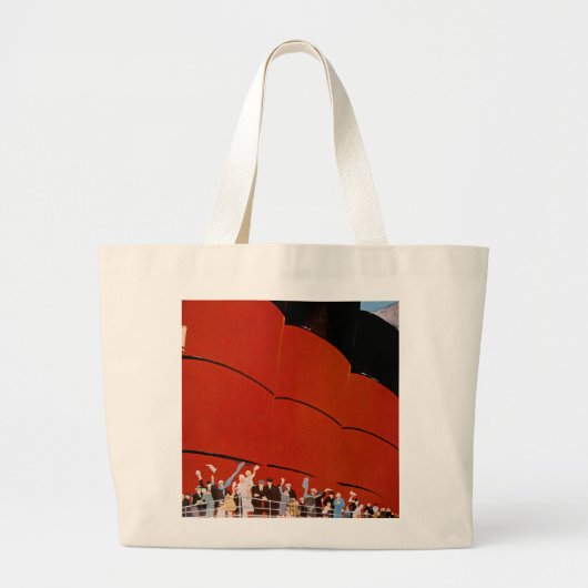 Oceaanlijner Vaarwel Grote Tote Bag (Voorkant)