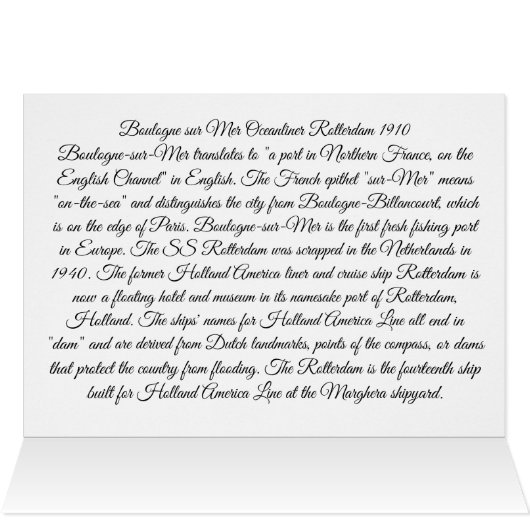 Oceaanliner Rotterdam 1910 (Binnen Horizontaal (Boven))