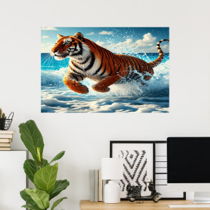 Oceaanloop: De majesteit van de Bengaalse tijger Poster