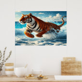 Oceaanloop: De majesteit van de Bengaalse tijger Poster (Keuken)