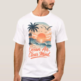 Oceaanlucht. Helder Verstand. | Vintage Kust Zonso T-shirt