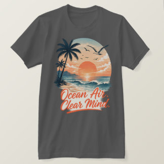 Oceaanlucht. Helder Verstand. | Vintage Kust Zonso T-shirt