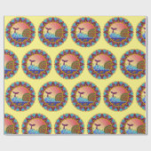 oceaanmandala cadeaupapier (Vlak)