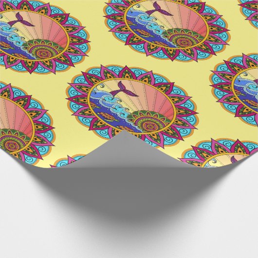 oceaanmandala cadeaupapier (Hoek)