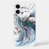 Oceaanmeisje Nautical Surreal Waterverf kunst Case-Mate iPhone Case (Achterkant)