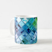 Oceaanmozaïekkunst openen ~ aangepaste stijl en gr koffiemok (Voorkant links)