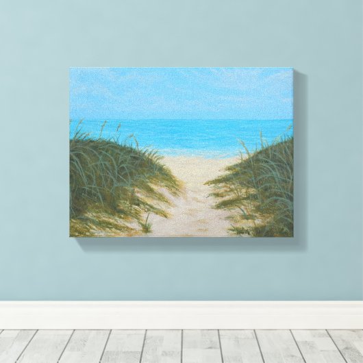 oceaanpad canvas afdruk (Insitu (Houten vloer))