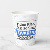 Oceaanplasticvervuiling Milieubewustzijn Papieren Bekers (Voorkant)