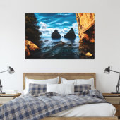 Oceaanportalen Canvas Afdruk (Insitu (Slaapkamer))