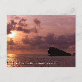 Oceaanprinses Rotsen Zonsondergang Lucht Schemerin Briefkaart